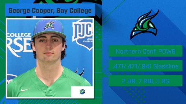 Bay's Cooper Named MCCAA Northern Conference Baseball Player of the Week6 spotlight photo
