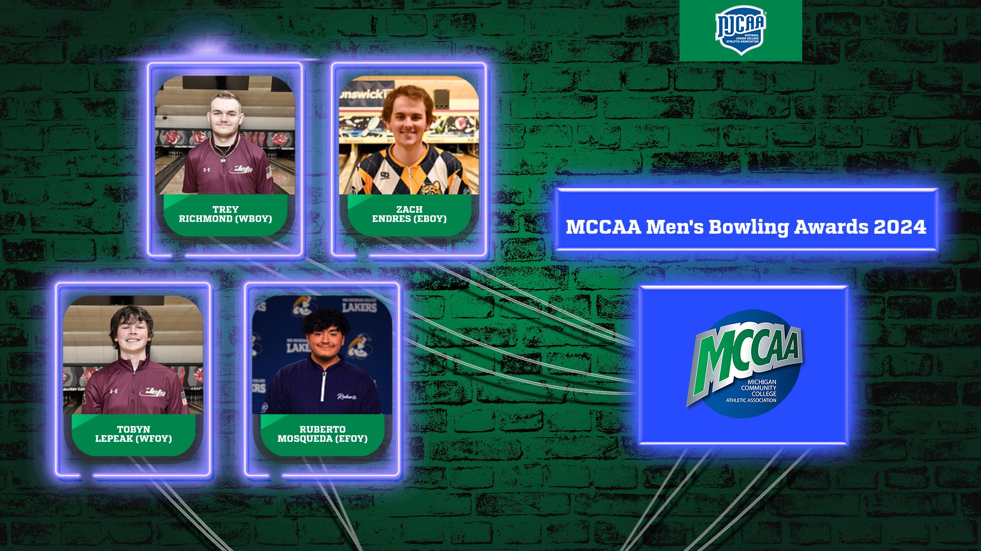 Jackson College Headlines MCCAA 2024 Men's Bowling Awards