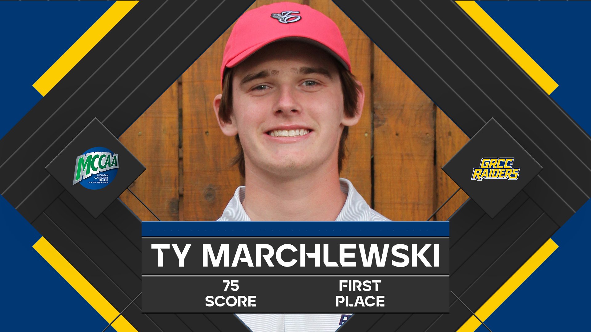 GRCC's Ty Marchlewski Earns MCCAA Western Conference Golfer of the Week Honors