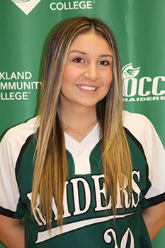 Ani Harden, MCCAA Eastern Conference Softball Player of the week, Oakland CC