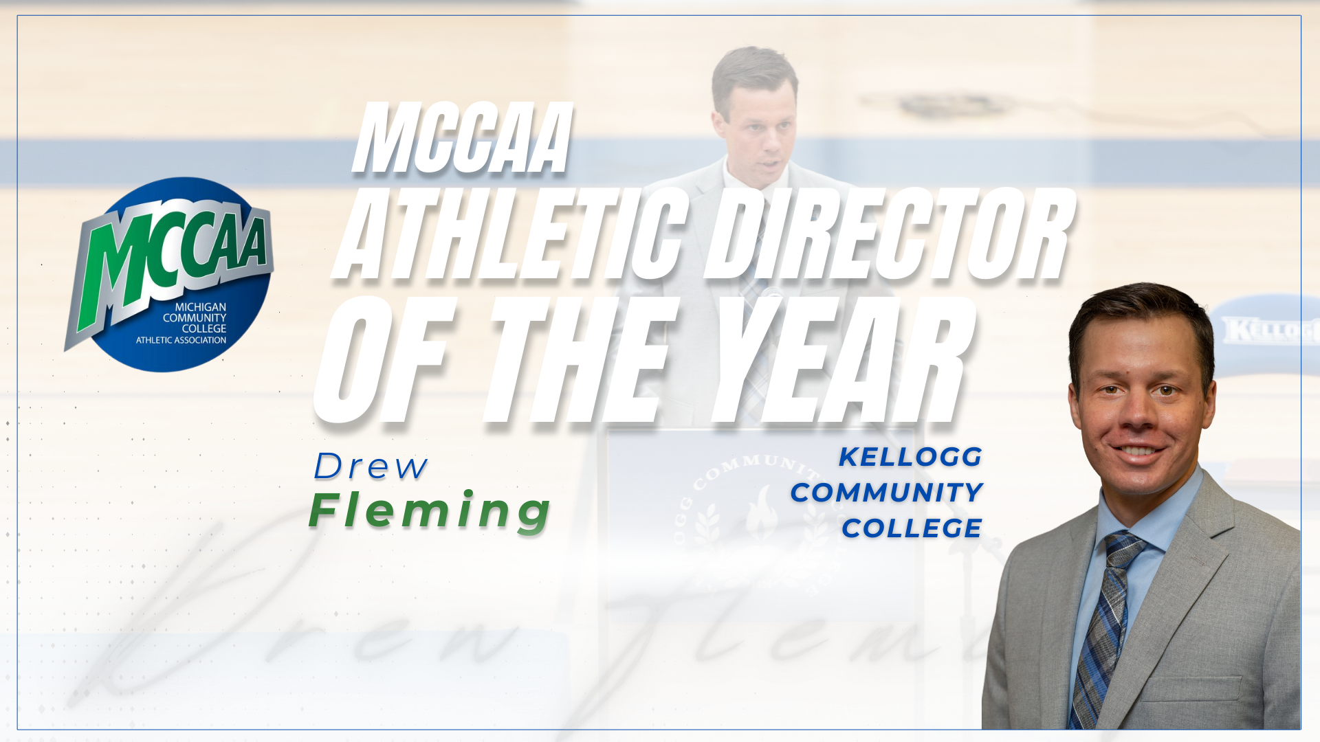 Kellogg's Fleming Voted 2023-24 MCCAA Athletic Director of the Year