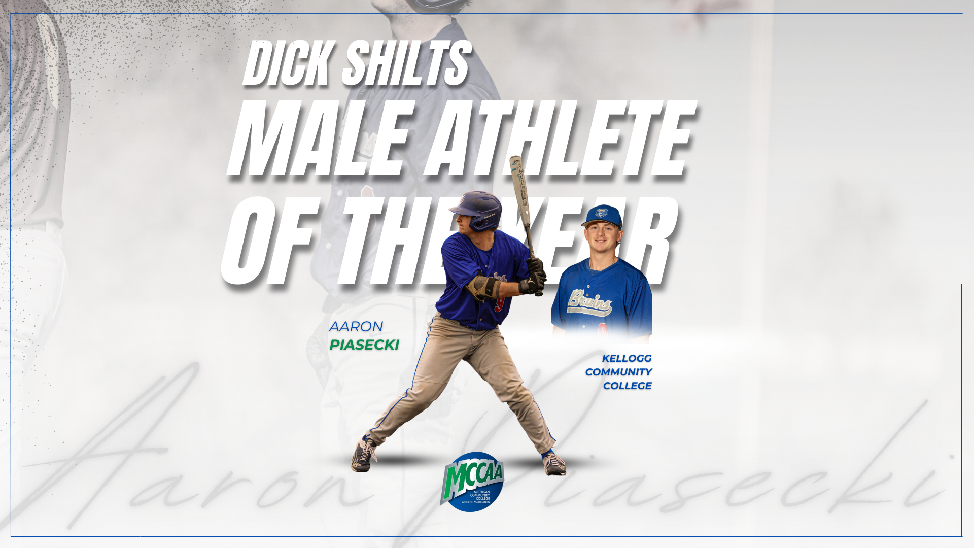 Kellogg's Piasecki Earns 2023-24 Dick Shilts Male Student-Athlete of the Year Honors