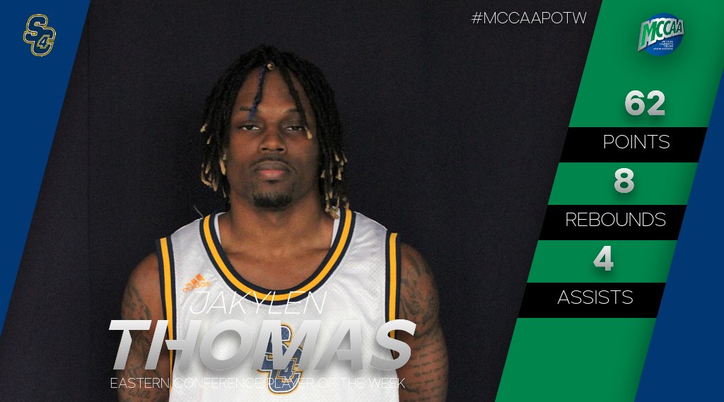 Jakylen Thomas, MCCAA Eastern Conference Men's Basketball Player of the Week, St. Clair County CC