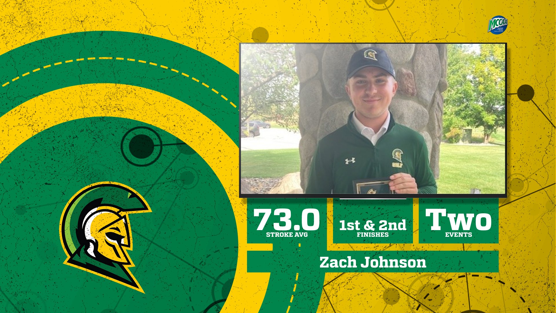 Zach Johnson, Montcalm, Earns MCCAA Western Conference Golfer of the Week Honors