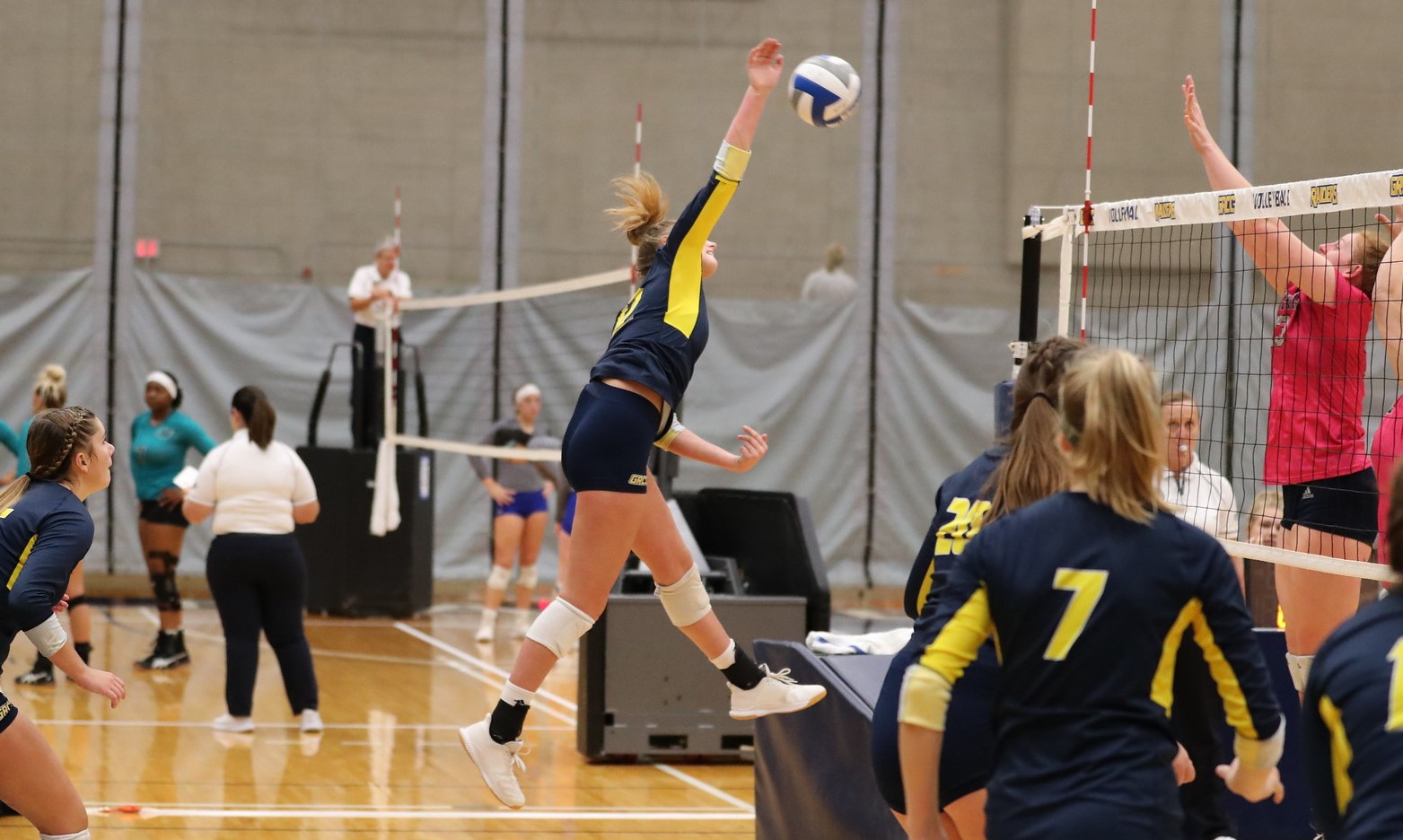 Grand Rapids CC volleyball action shot