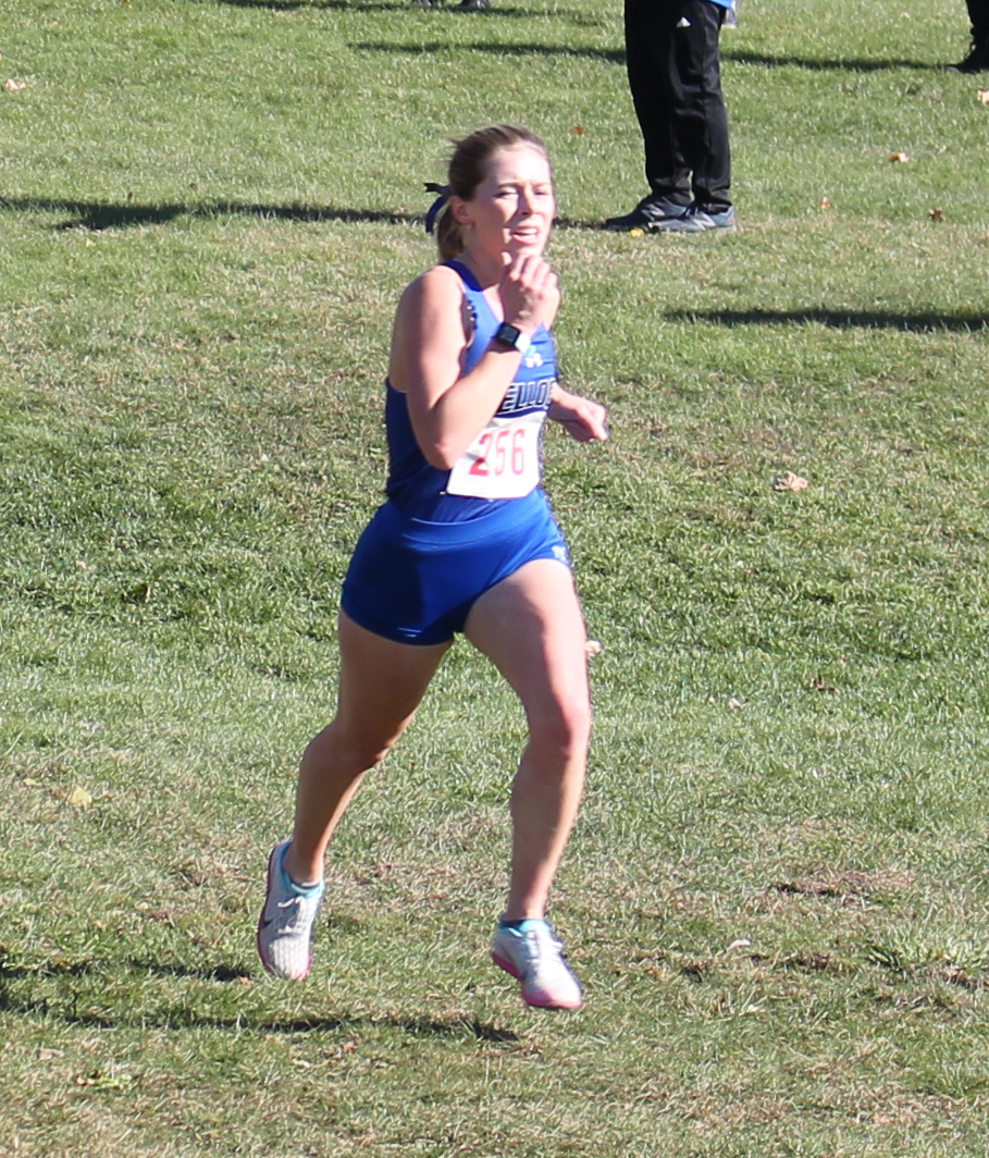 Hannah Wilkerson of Kellogg Community College wins the NJCAA Region XII Division III Championship.