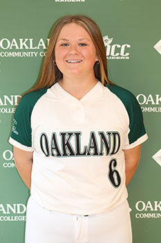 Emily Meyer, MCCAA Eastern Conference Softball Pitcher of the Week, Oakland CC