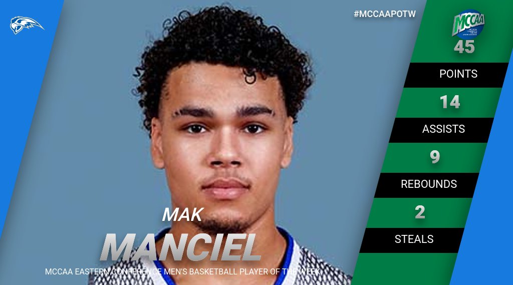 Mak Manciel, MCCAA Eastern Conference Men's Basketball Player of the Week, Henry Ford College