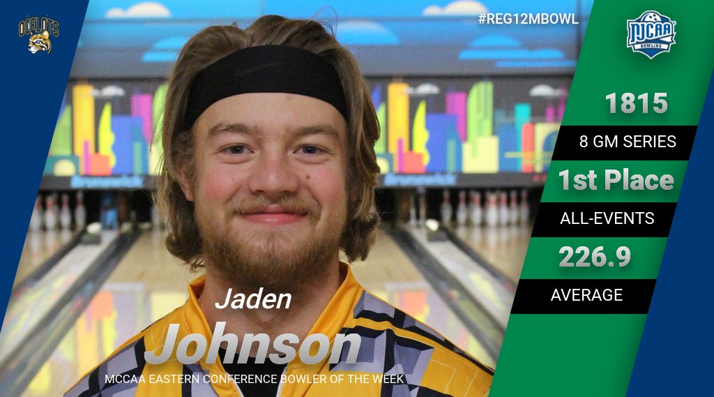 Jaden Johnson, MCCAA Eastern Conference Bowler of the Week, Schoolcraft College