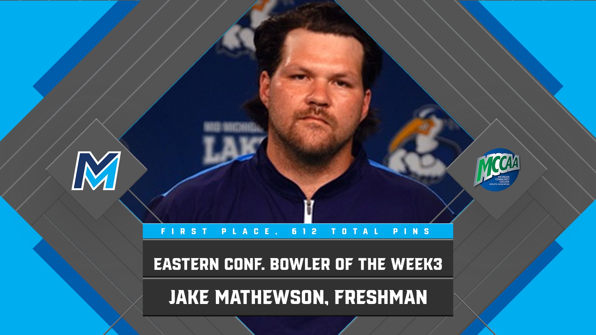 Mid Michigan's Mathewson Named MCCAA Eastern Conference Men's Bowler of the Week3