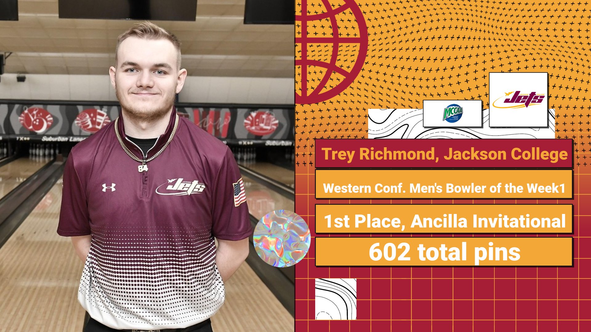 Jackson's Richmond Rolls to MCCAA Western Conference Men's Bowler of the Week1