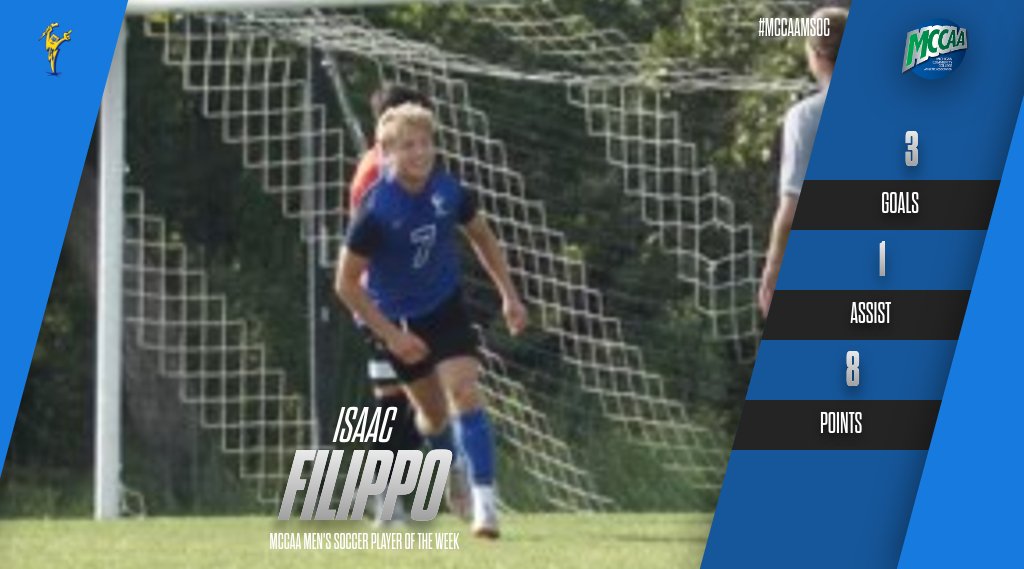 Ancilla College of Marian University's Isaac Flippo, MCCAA Men's Soccer Player of the Week.
