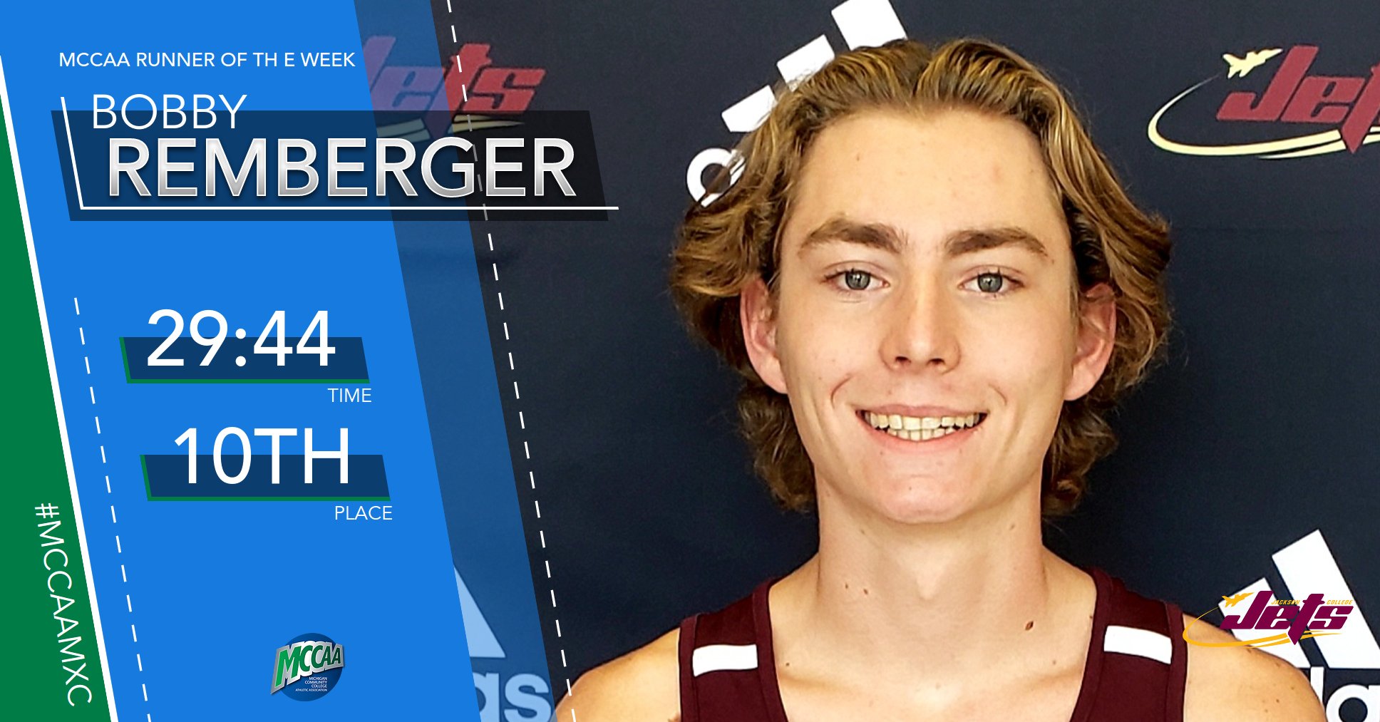 Bobby Remberger, MCCAA Men's Cross Country Runner of the Week, Jackson College