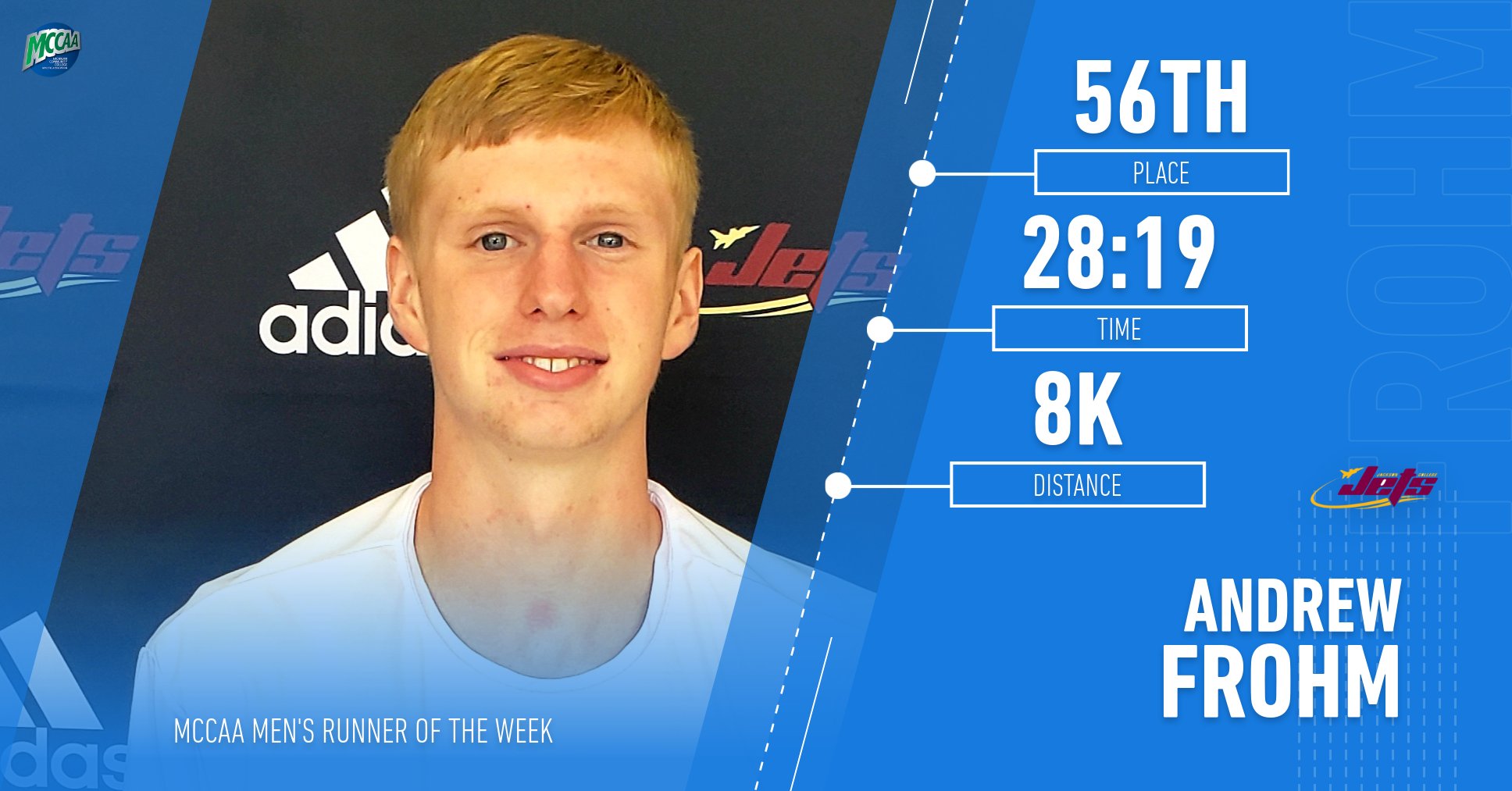 Andrew Frohm, MCCAA Men's Cross Country Runner of the Week, Jackson College