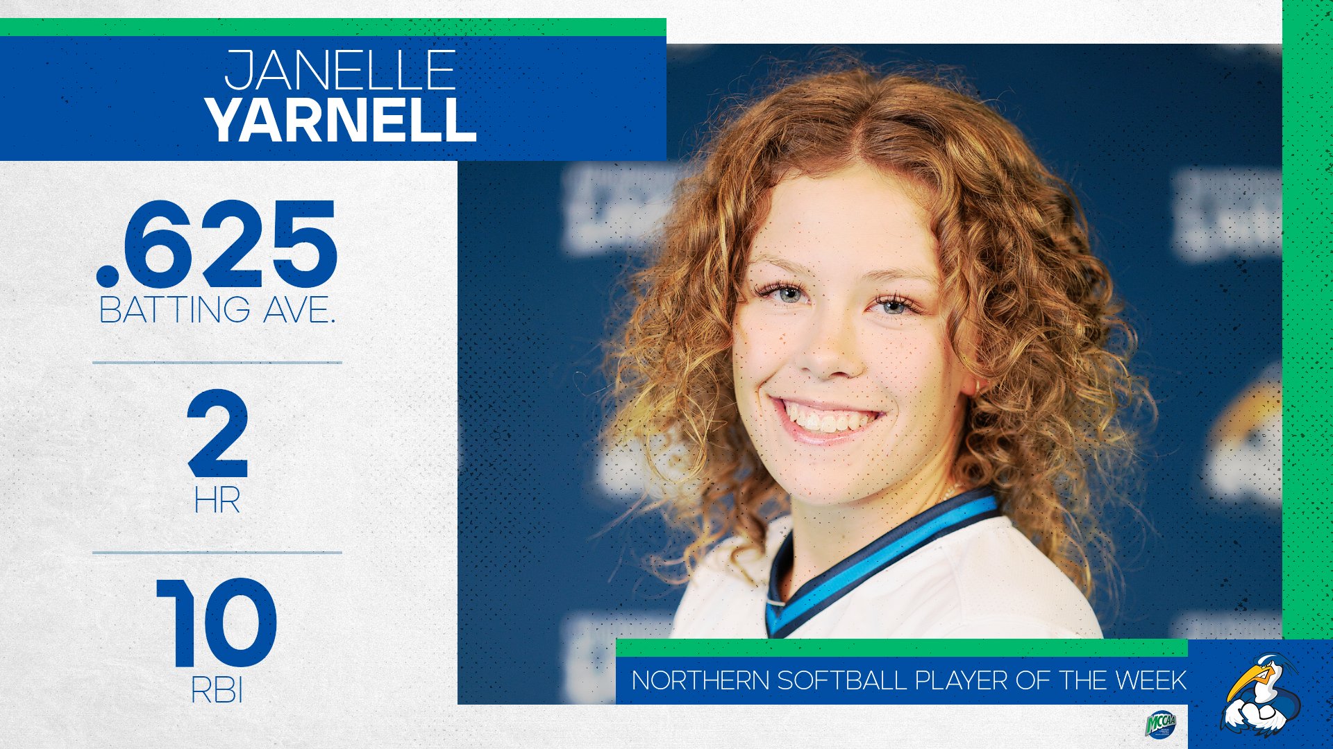 Janelle Yarnell, MCCAA Northern Conference Softball Player of the Year, Mid Michigan College