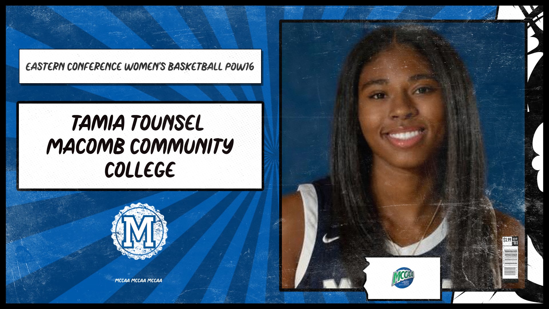 Macomb's Tounsel Repeats MCCAA Eastern Conference Women's Basketball Player of the Week16