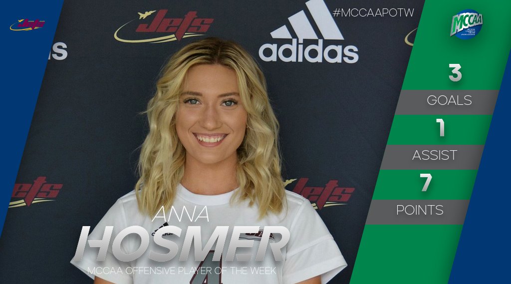 Anna Hosmer, MCCAA Women's Soccer Offensive Player of the Week, Jackson Colege