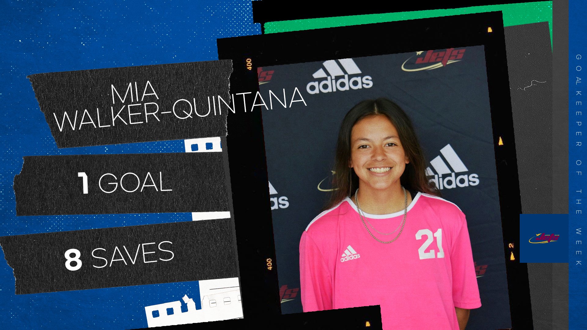 Mia Walker-Quintana, MCCAA Women's Soccer Goalkeeper of the Week, Jackson College