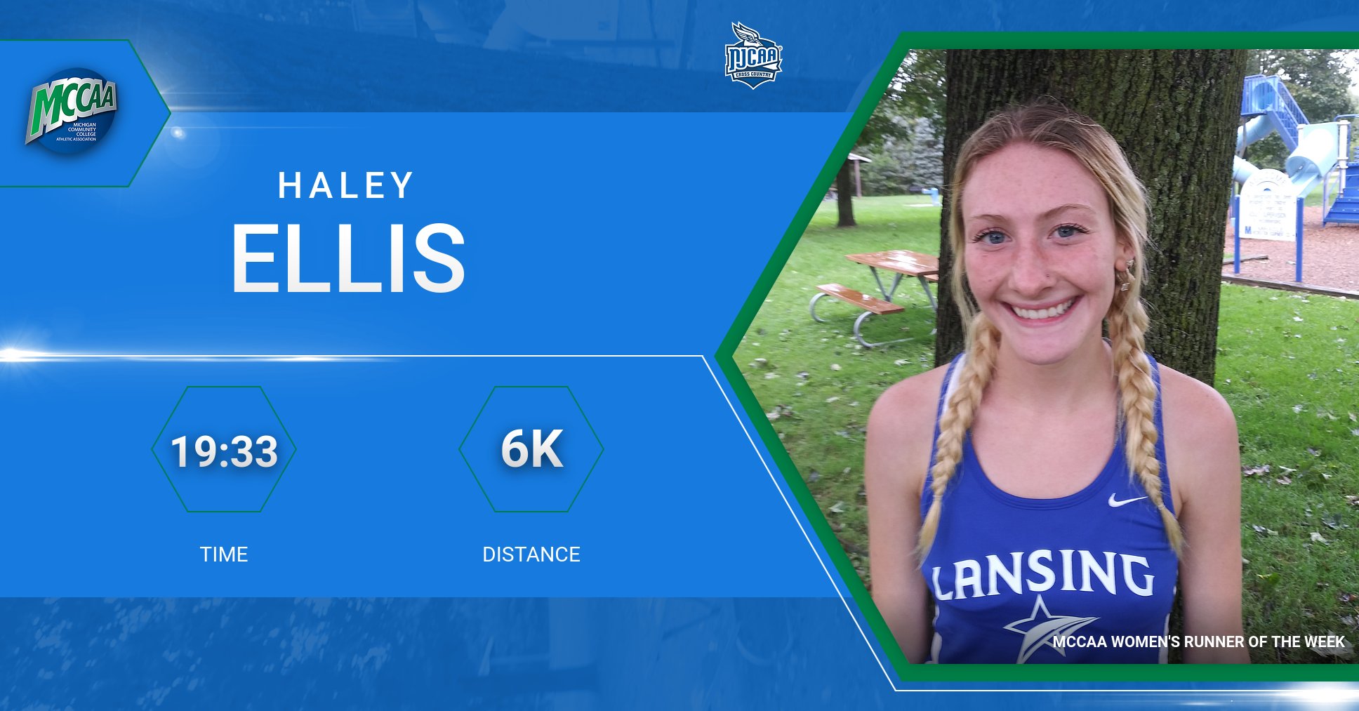 Haley Ellis, MCCAA Women's Cross Country Runner of the Week, Lansing CC, Week 3