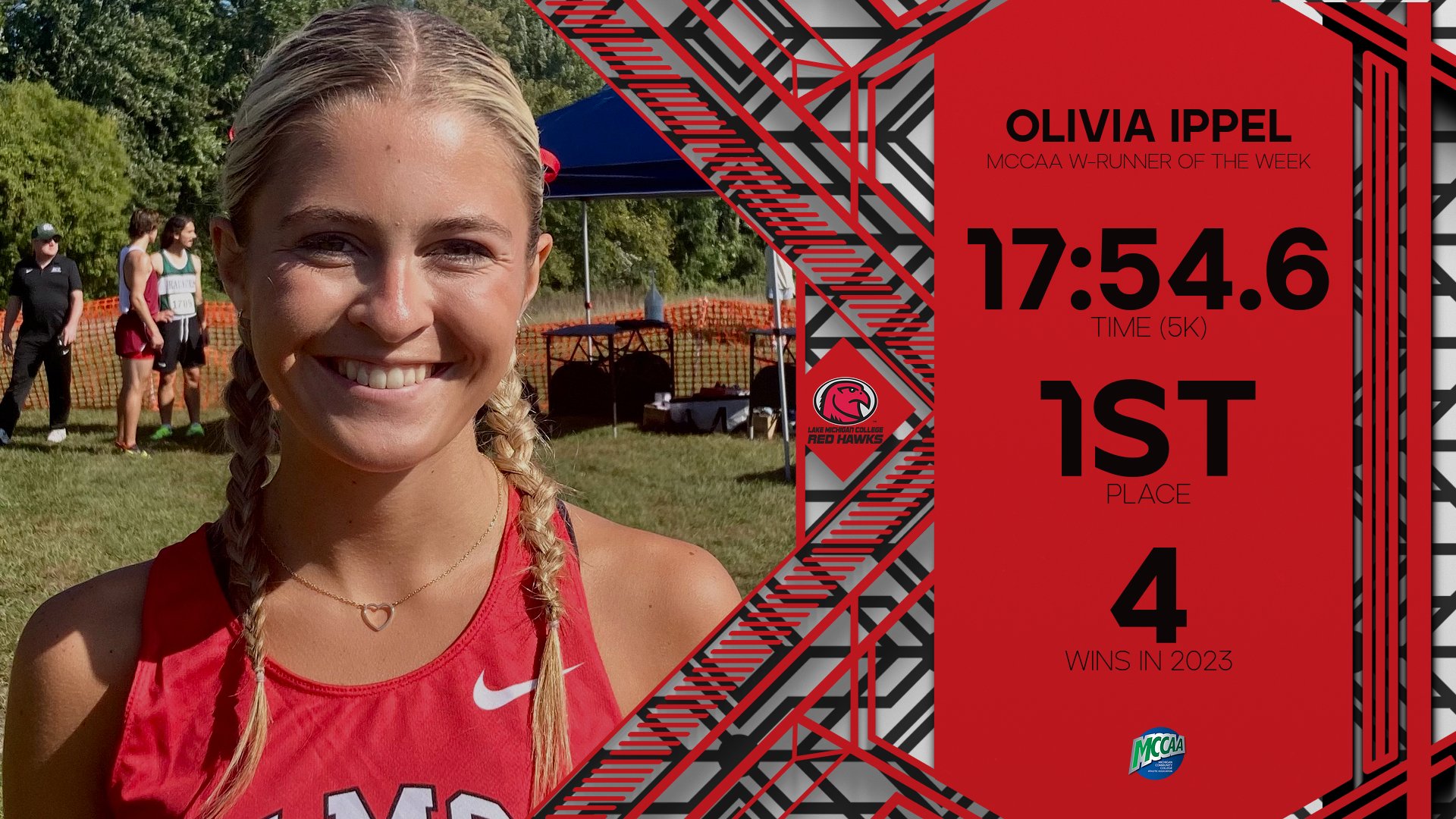 Lake Michigan's Olivia Ippel is the MCCAA Women's Cross Country Runner of the Week7